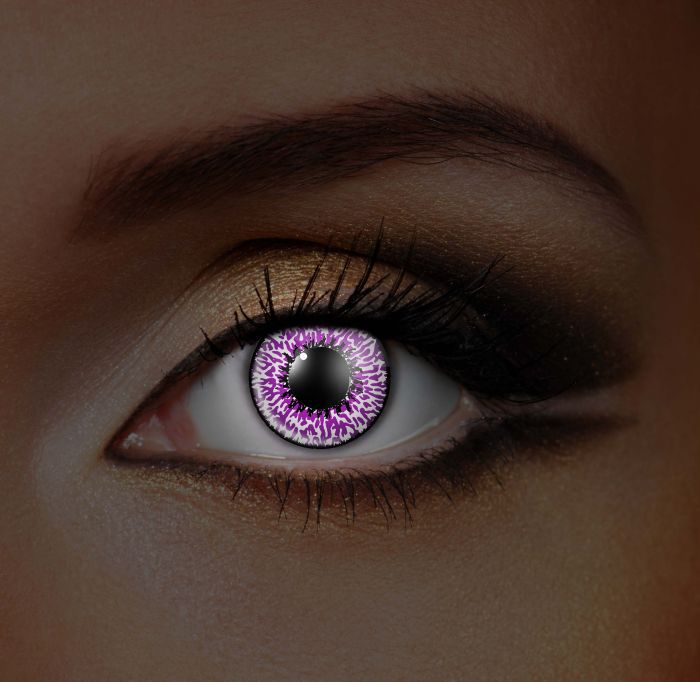 glowing purple eyes