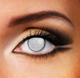 White Mesh Contact Lenses (Pair)